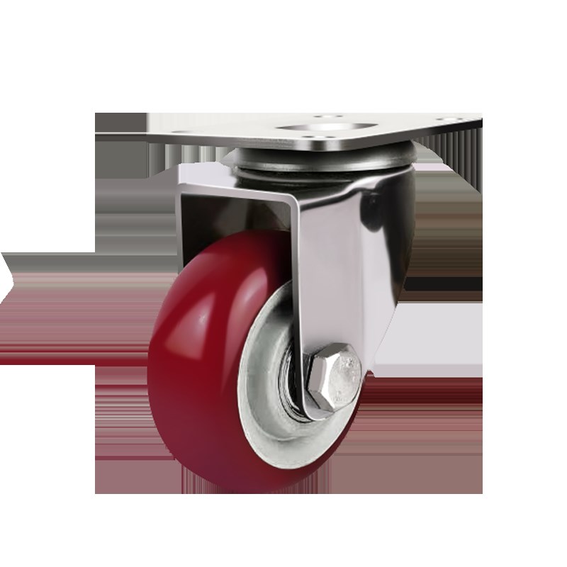 304不锈钢万向轮2.5寸3寸4寸5寸耐腐蚀不生锈轮子W手推车脚轮轱辘