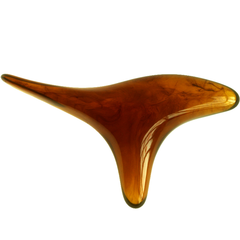 蜜蜡特大号三角按摩雀脚底器点穴棒手动足底穴位T按摩棒刮痧刮骨