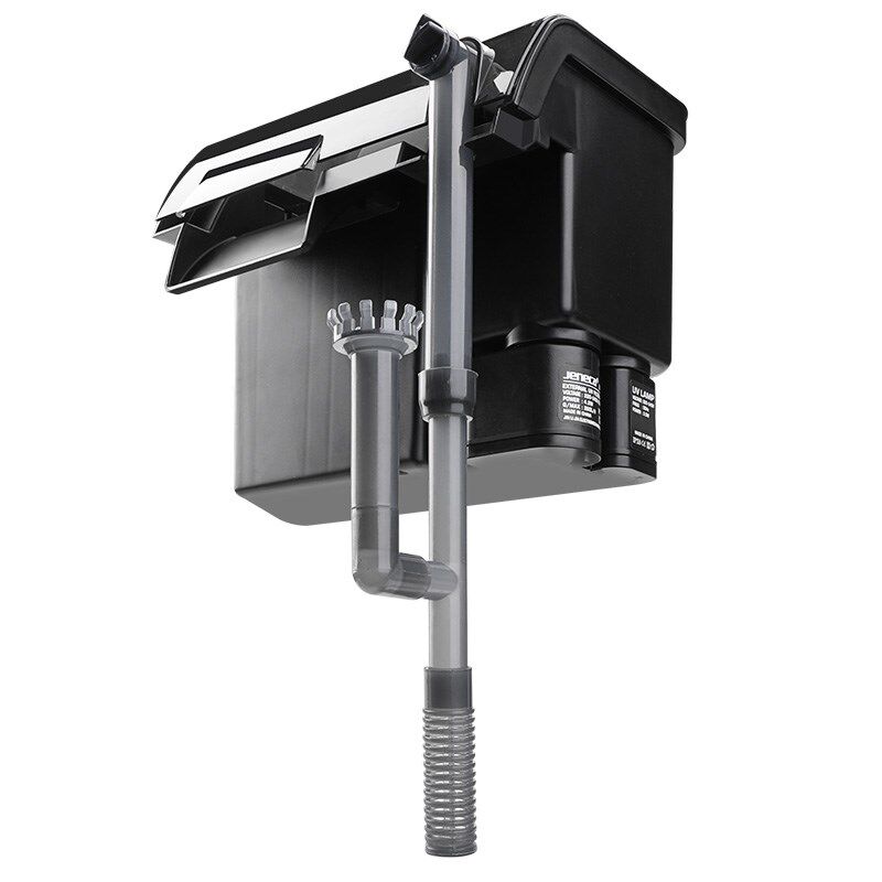 鱼缸中大型瀑布式壁挂水泵杀菌灯过滤器三合一P净水循环增氧循环