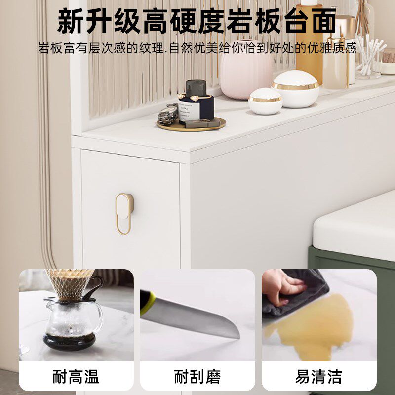 浴室收纳柜卫生间隔断柜半墙侧边隔断柜I小尺寸防水窄柜洗漱台边