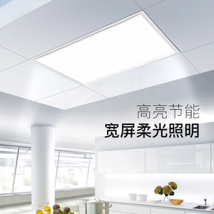 集成吊顶led灯厨房卫生间平板铝扣板吸E顶灯浴室厕所嵌入式 300