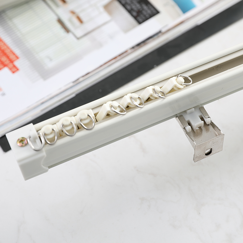 浙家布艺:定制超薄窗帘轨道滑轨飘窗内Q开窗阳台杆子顶装