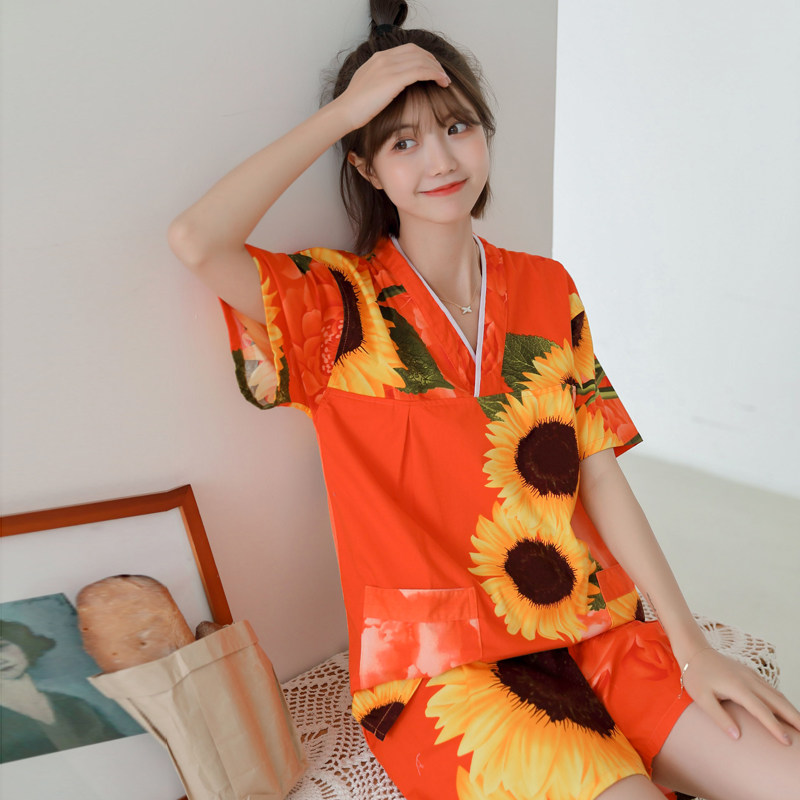 汗蒸服女纯棉高档亲子情侣u装可爱性感韩版大码200斤加肥汗蒸服女