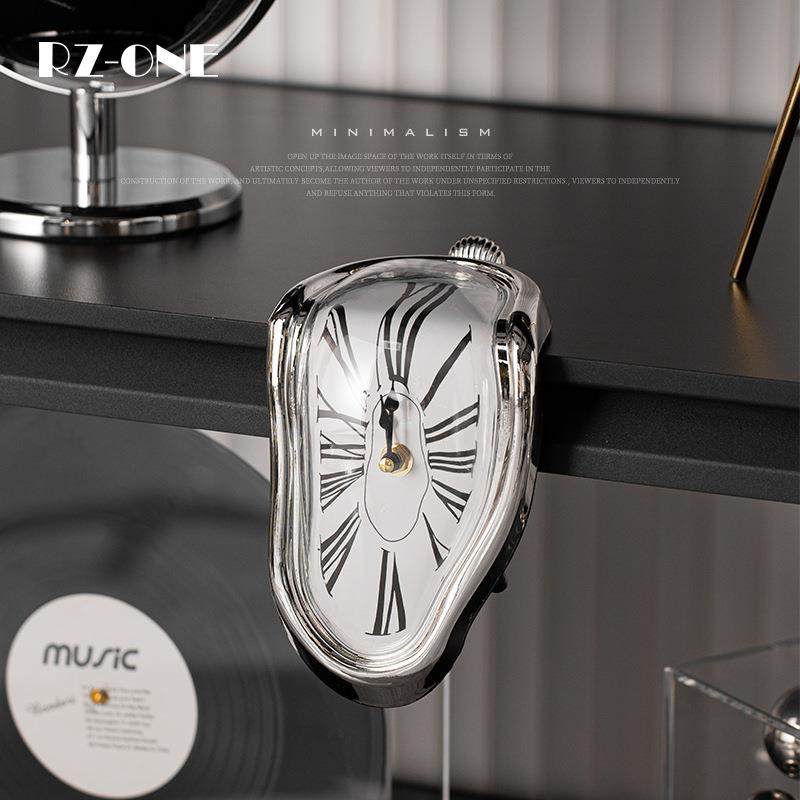 匠十三 现代轻奢玄关桌面书房柜子桌子边缘融化罗马时钟样板间摆,3C数码配件,USB灯,淘宝优惠券,粉丝福利购,淘宝优惠卷