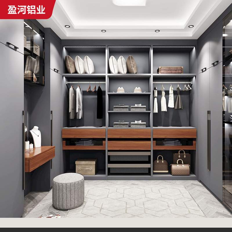 铝合金现代简约组合橱柜 家用一体化橱柜壁柜 全屋整体衣柜代工厂