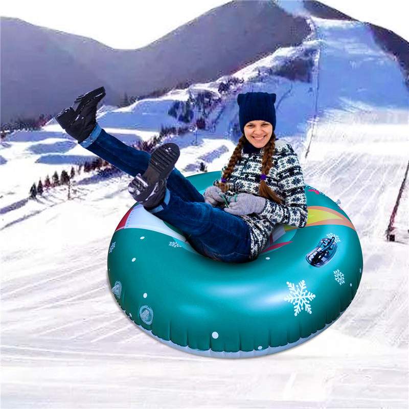 充气火箭滑雪圈户外雪地玩具加厚耐寒拖拉圈单人滑雪橇充气滑雪板