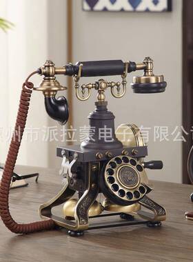 HA1892TN欧式复古仿古电话机旋转拨号家居饰品摆件