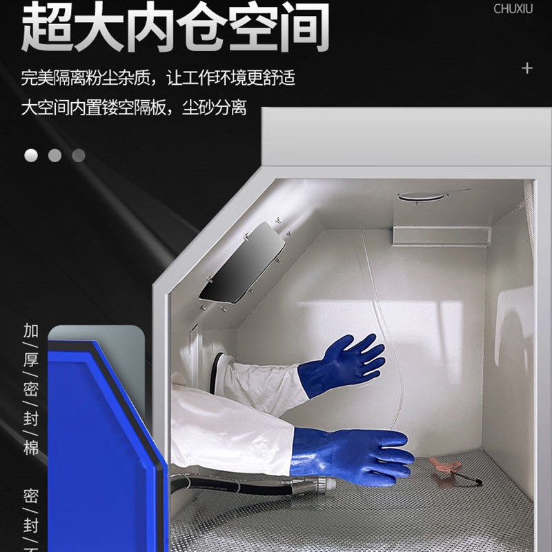 喷砂机小型手动9060高压喷沙除锈D机五金铝件模具抛光翻新打砂厂