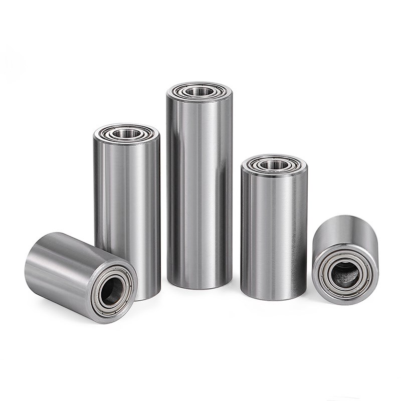 FA 45#钢从动轮双轴承平皮带滑轮砂带机铁金属惰轮滚U筒25-33