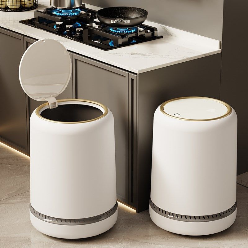 可移动垃圾桶家用带盖厨房客厅厕所自动吸附套袋大容量带轮卫生桶