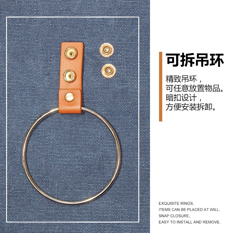 咖啡师新款牛仔围j裙定制印logo烘焙奶茶店餐饮时尚美发男士工作