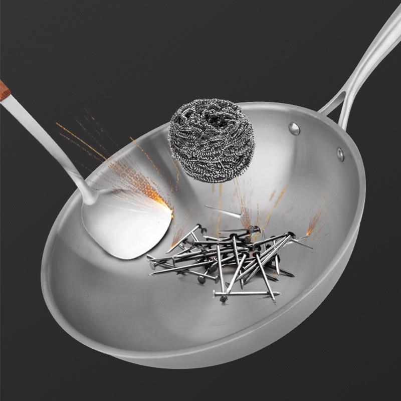 严选纯钛锅钛炒锅煎锅奶锅汤锅无涂层H平底锅不粘锅厨具套装全套