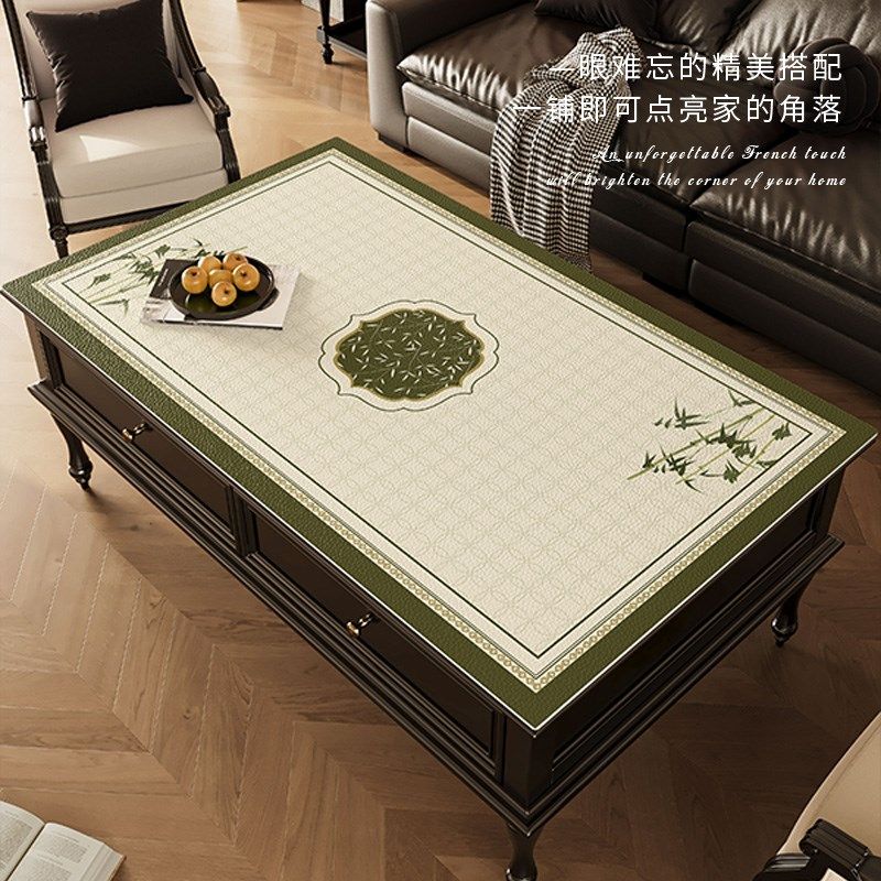 茶几桌布轻奢高级感免洗防水防油垫客厅家用长方形茶几桌面保护垫,居家布艺,茶几垫,淘宝优惠券,粉丝福利购,淘宝优惠卷
