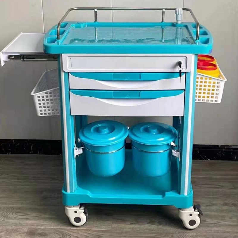 医用abs抢救车急救护理推车抢救护理送N药换药麻醉输液美容车