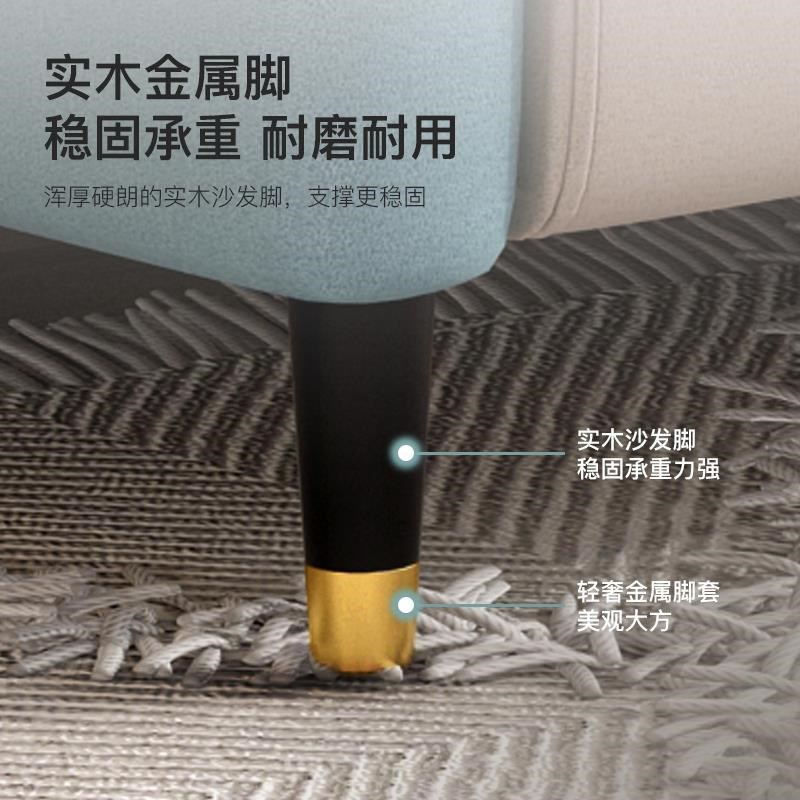 免洗科技布沙发小户型客厅双人简易沙发办公室接待洽谈三人猫爪皮