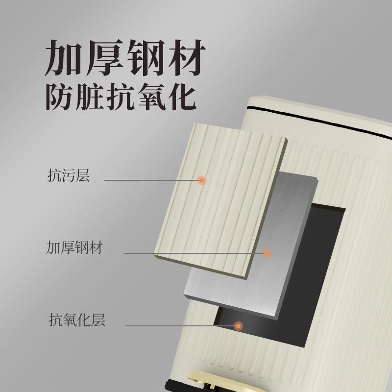 脚踏式不锈钢垃圾桶大容量厨房家用宽口18L酒店公共卫生间带盖桶