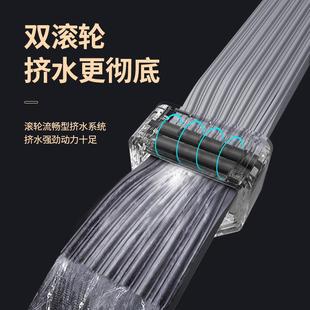 海绵胶棉拖把平板头吸水拖布家用一拖净免手洗挤水海绵拖把懒人拖