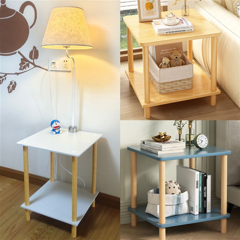 2024新款卧室客厅茶几床头柜落地灯一体置物房U间氛围灯实用看书