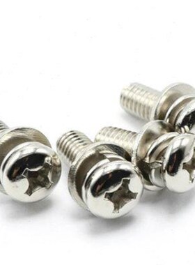 M2 M2.5 M3镀镍十字圆头三组合螺丝螺钉平弹垫盘头*x4x5x6x8x12mm
