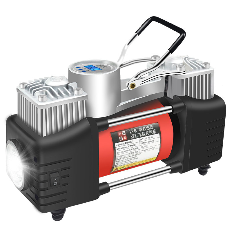 车载充气泵汽车用双缸高压大功率12V便携式打气泵轮胎电动打气筒