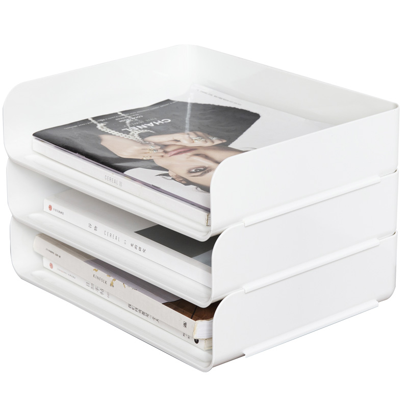 a4纸桌面资料票据置物架收纳y盒整理盒文件夹用品办公室抽屉式杂