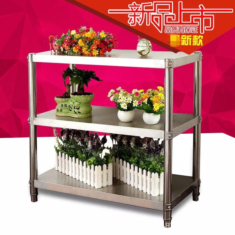 不锈钢三层烤箱架厨房置物架微波炉架收纳架储物架卫生间浴室台子