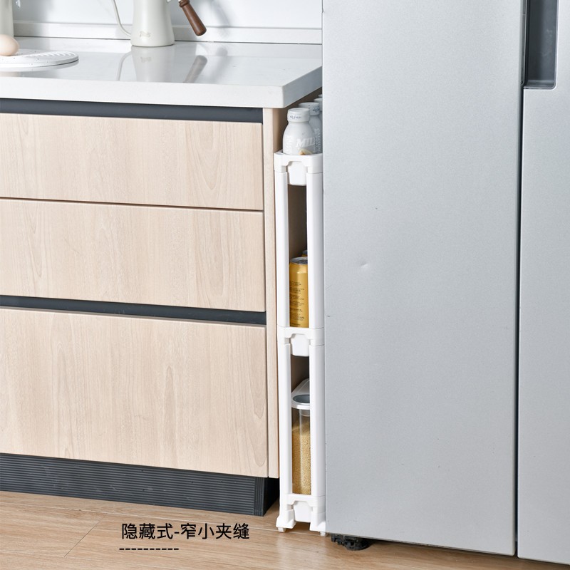 10cm卫生间门后窄置物架厕所z缝隙柜落地小推车浴室夹缝架收纳神
