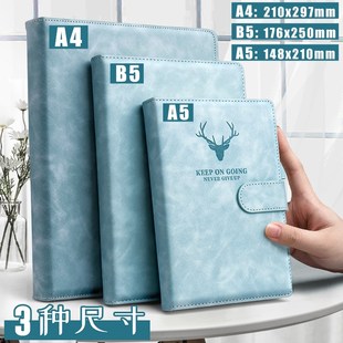 a4大笔记本子超厚加厚加大记事本厚的大号400页日记本软皮高档商