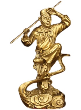 祥云铜孙行者摆件 铜齐天大圣摆件 铜孙悟空摆件  筋斗.云 孙悟空