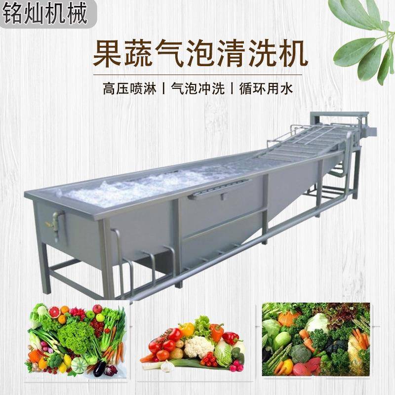山楂全自动清洗机葡萄气泡连续清洗设备果蔬大型高压清洗机器