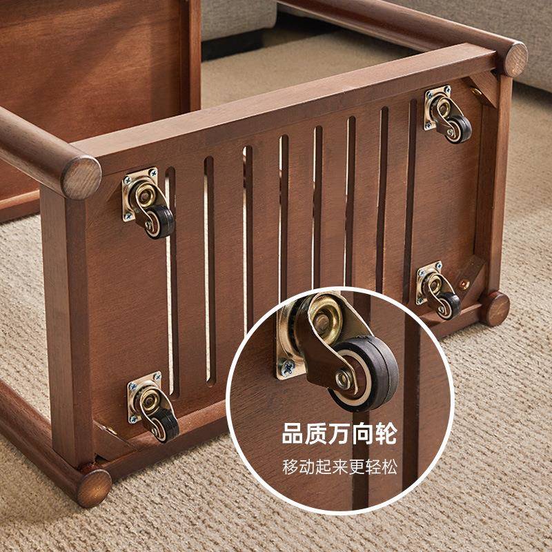几可移动角几茶几沙发边桌实木小户型70964边边柜边侧柜客厅花架