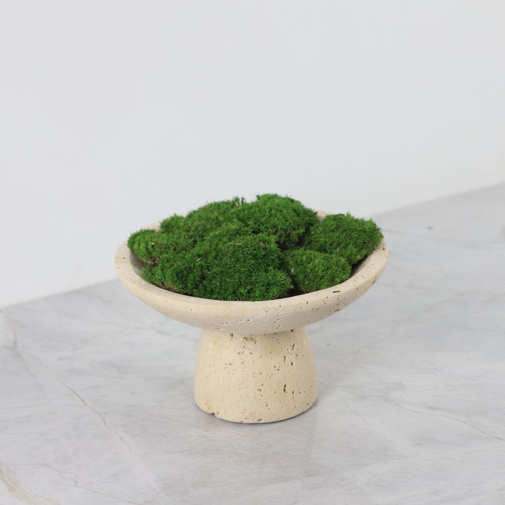 天然洞石仿真绿植花盆摆件
