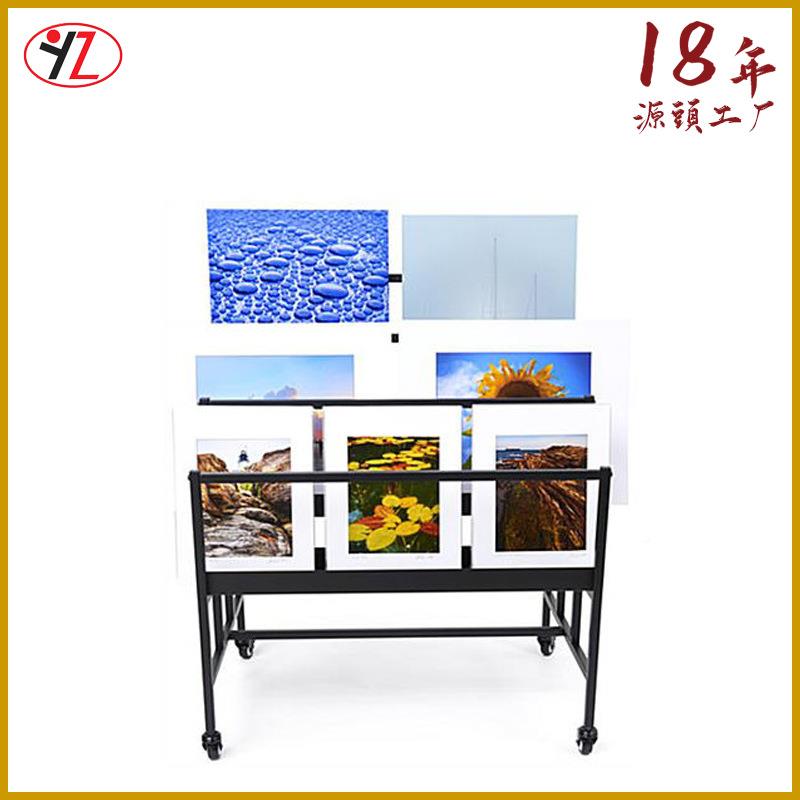 730金厂家销艺术绘画展示架艺画板收纳架属铁拆装石板陈列直架铁