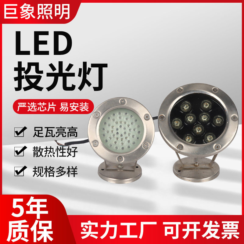 户外防水七彩LED投射树灯
