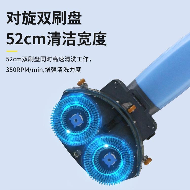 小型洗地机工厂餐厅办公室商用家用双刷迷你手推式吸拖一体机