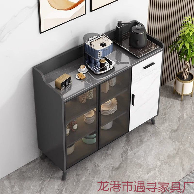 岩板玻璃门餐边柜厨房客厅收纳