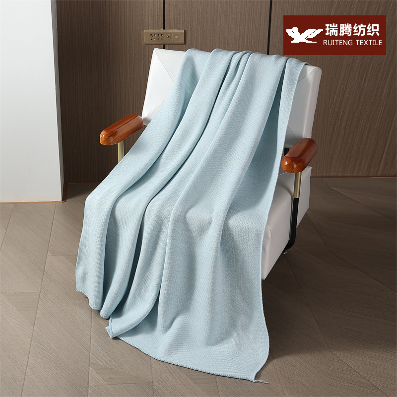 简约纯色柔软毯子家用客厅沙发针织盖毯户外午休休闲毯被子春秋冬
