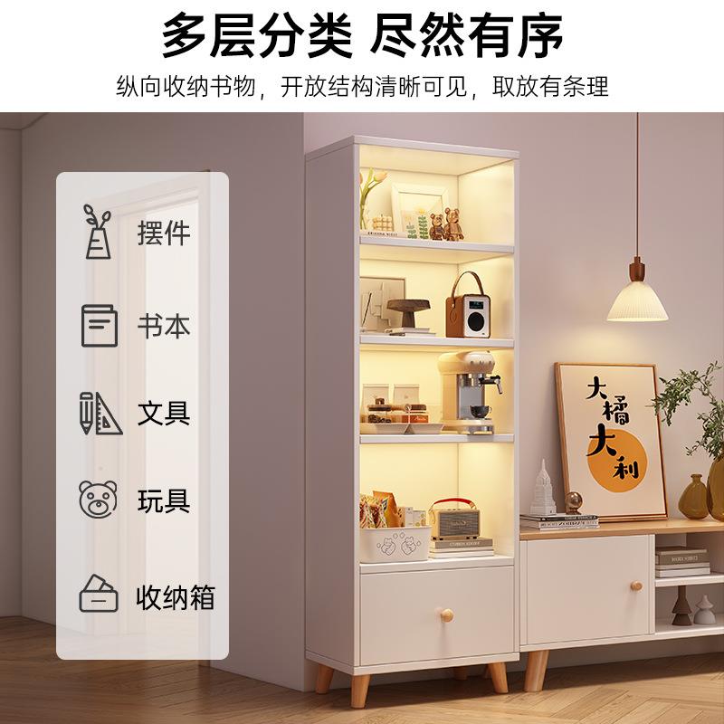 书架置物架落KXQ地多层物书柜用客厅卧室展示柜子旁电视柜收家纳