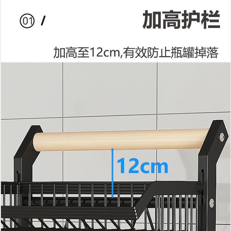 卡扣式小推车跨境厨房推车落地多层蔬置物收架果置地纳储ZWJ-6823