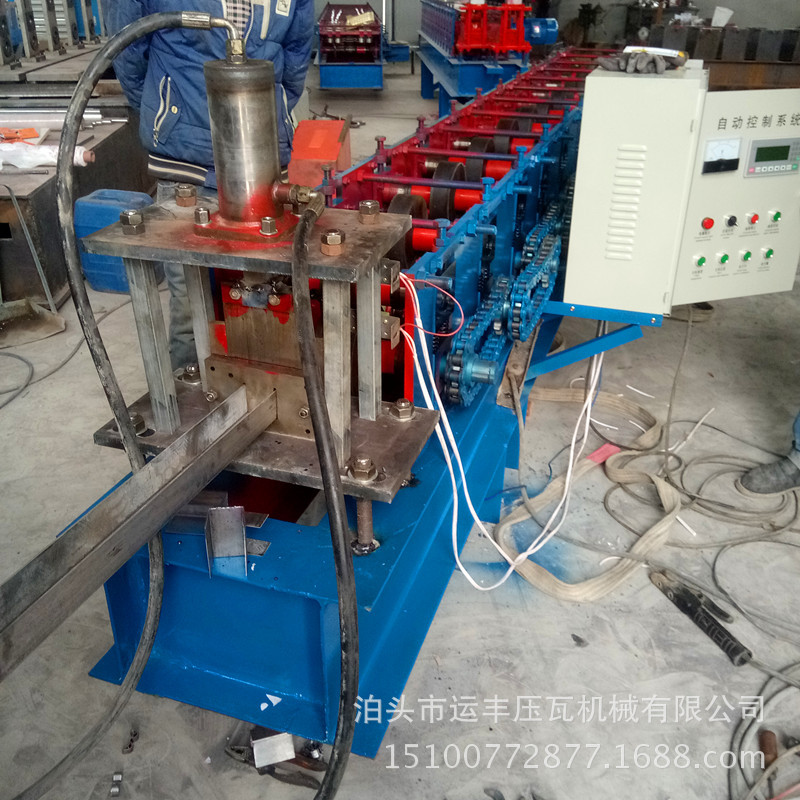 U型槽成型机 全自动地槽机 门框彩钢冷弯成型设备 止水钢板机