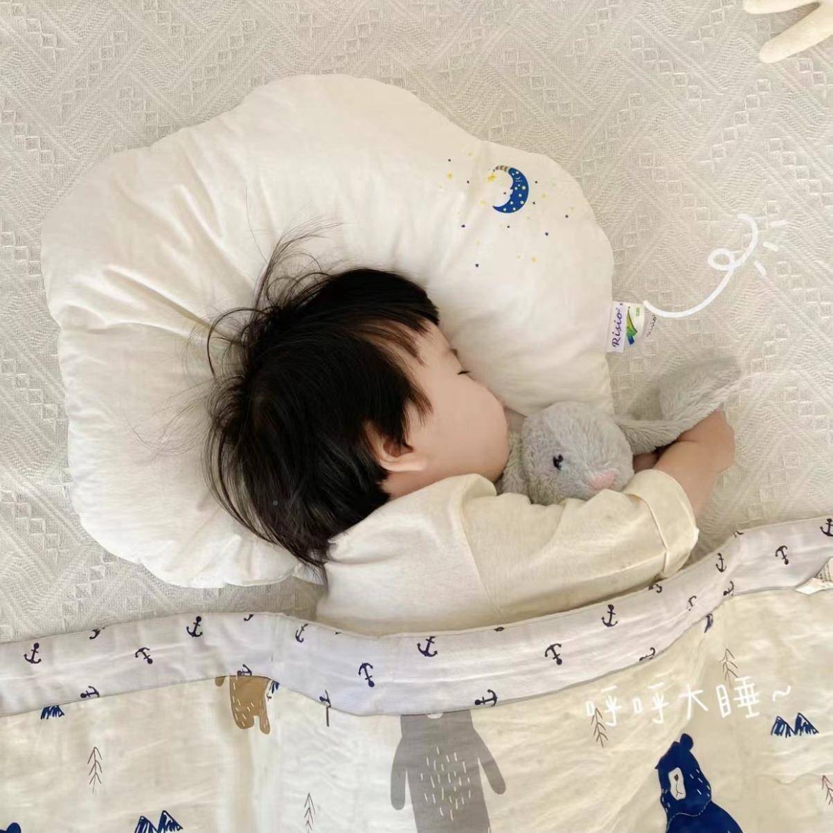 Rs抚o新964婴生儿儿定型枕安枕矫正方幼儿宝宝枕睡眠护头枕