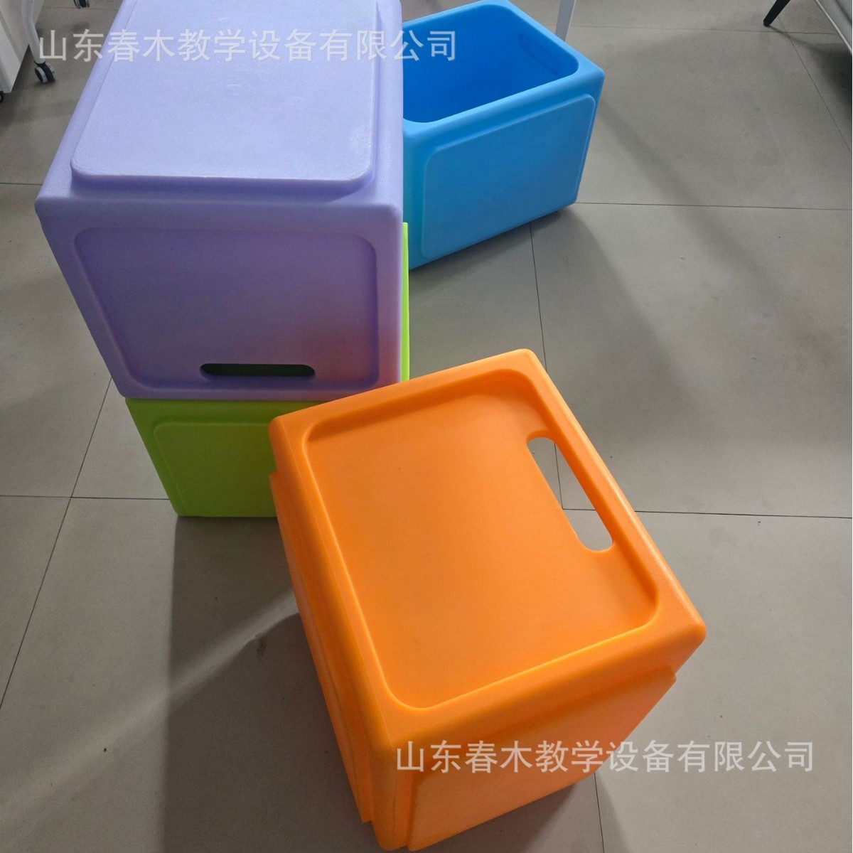 多功能储物塑料音乐凳抽屉凳学生音乐教室六面体凳音乐积木合唱凳