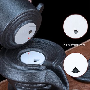 家用中式 懒人石磨自动茶具套装 陶瓷功夫茶杯防烫泡茶壶办公室会客