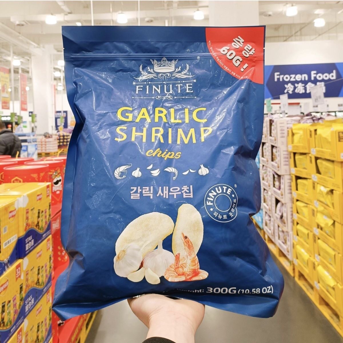 山姆FINUTE蒜味虾片韩国进口大包薯片薄脆蓬松入味代购官方旗舰店