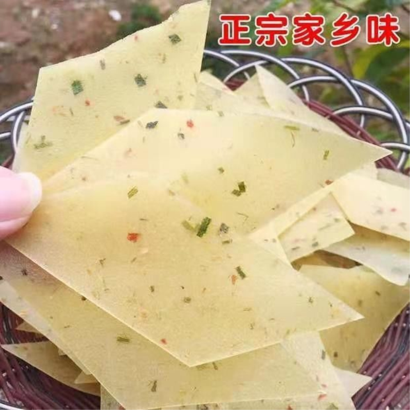 江西烫皮特产赣州大余烫皮骨农家传统油炸小吃农村烫皮板客家干货