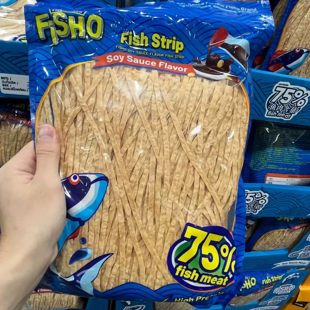 山姆FISHO泰国进口酱油风味鱼丝海味鲜香开袋即食代购官方旗舰店