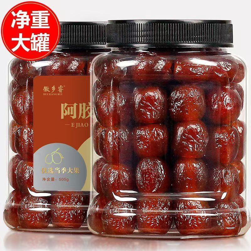 阿胶蜜枣505g罐装零食红枣金丝水晶夹空心无核大枣包粽子蜜饯150g