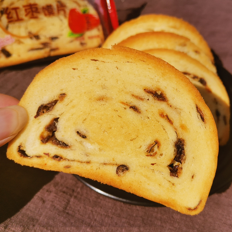 红枣干馍片粗粮玉米高粱早餐代餐童年怀旧零食老式烤馍散装一整箱