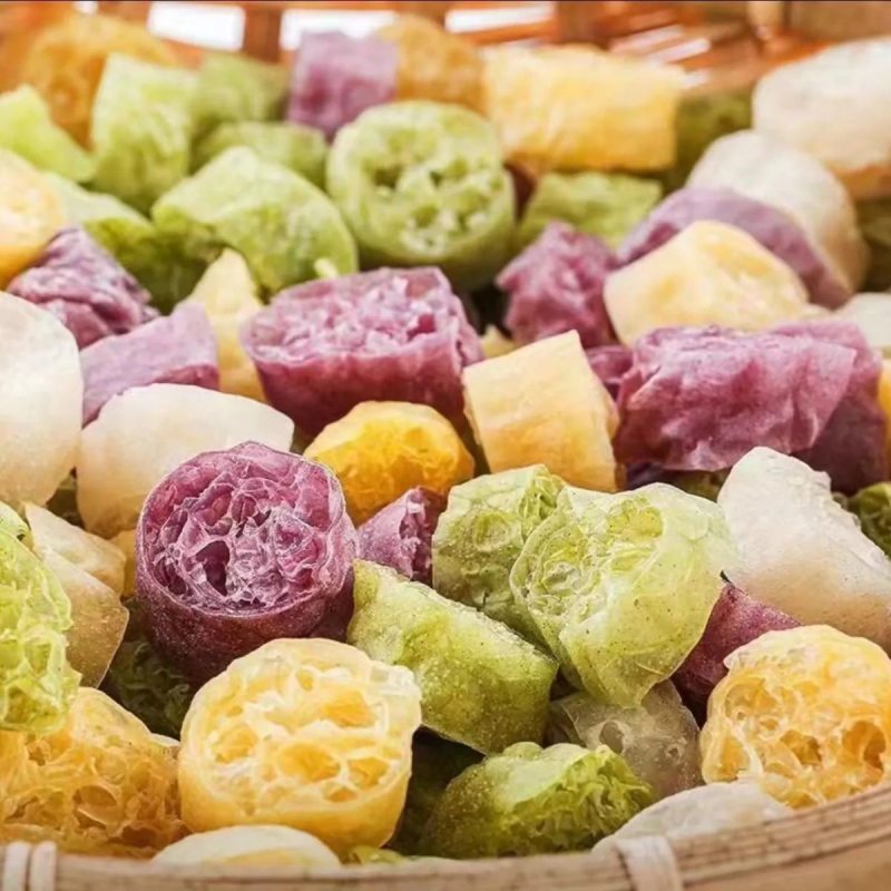 网红吸汁大面藕面筋果蔬面藕彩色面藕零食干货美味低脂免煮速食