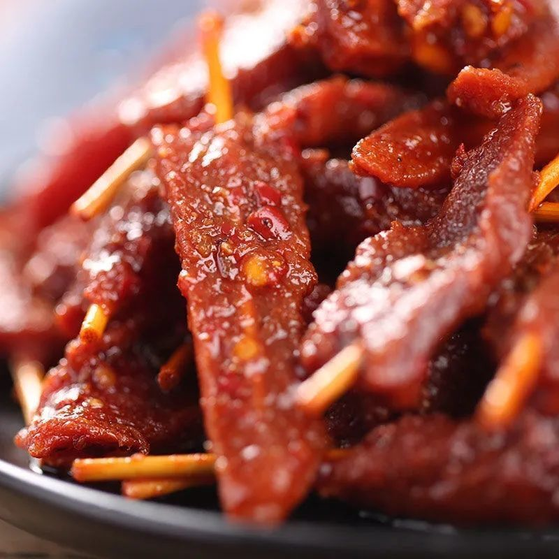 乡里娃黑山羊味肉串湖南特产绝辣味孜然味零食牙签肉麻辣肉串小吃